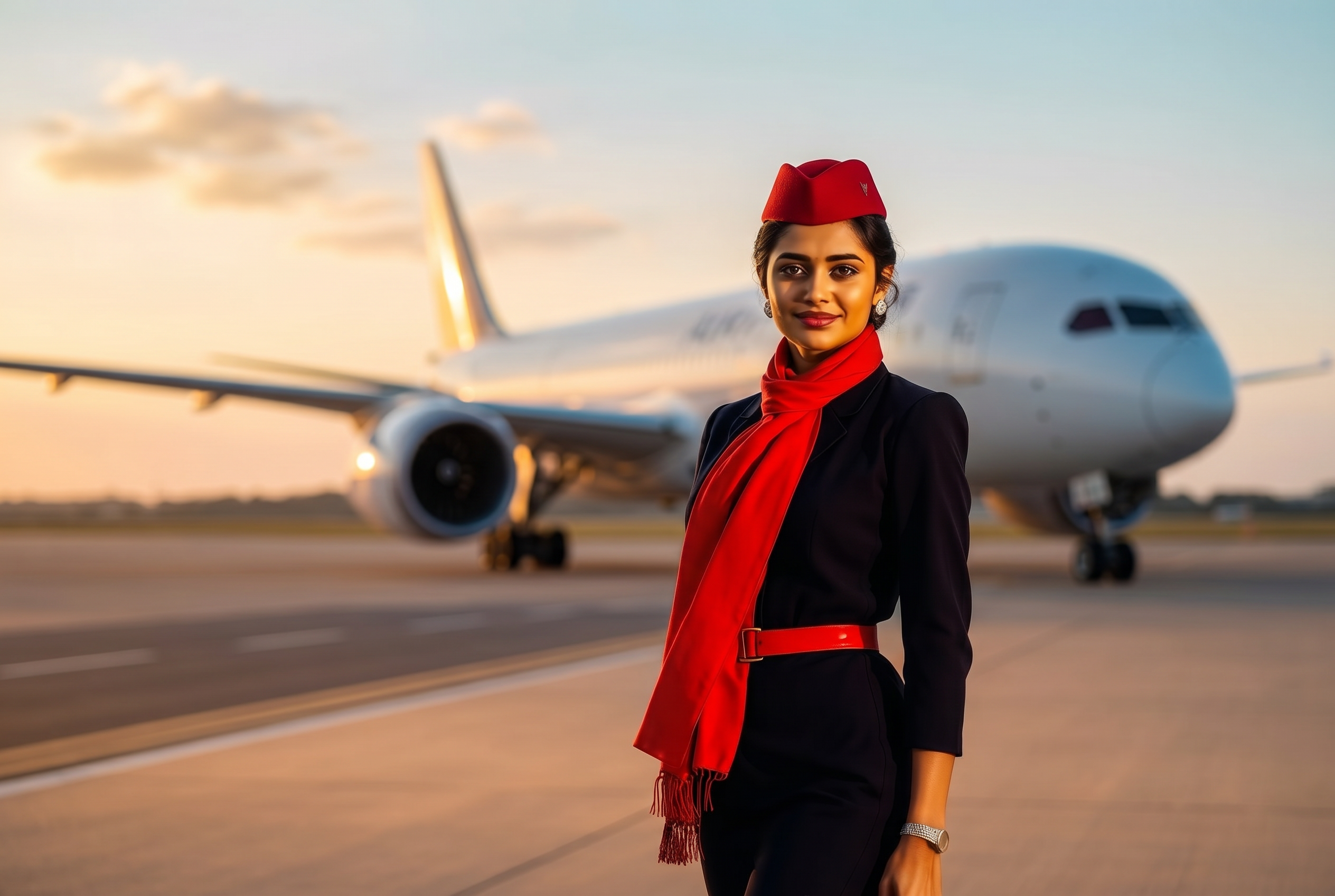 Skyline Academy cabin crew on the tarmac